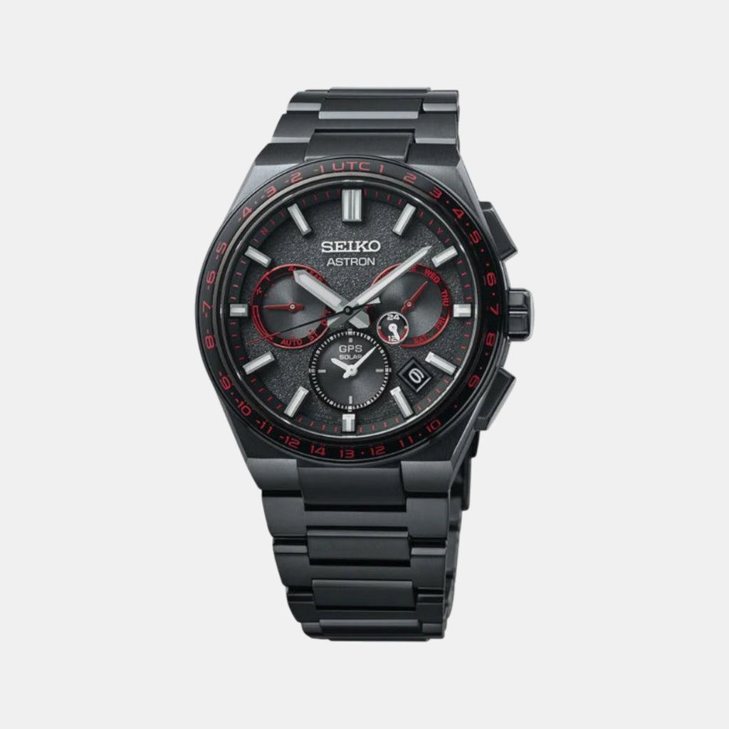 Astron Men 'Redshift' GPS Solar 5X Dual-Time Chronograph Limited Edition Watch SSH137J1