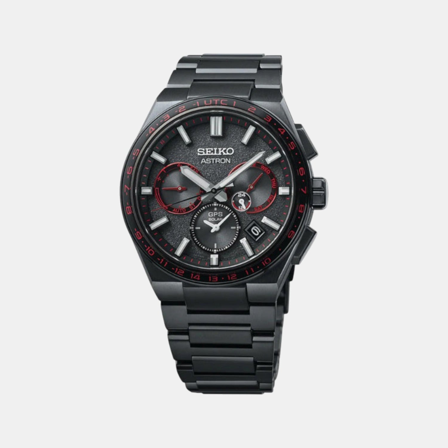 Astron Men 'Redshift' GPS Solar 5X Dual-Time Chronograph Limited Edition Watch SSH137J1