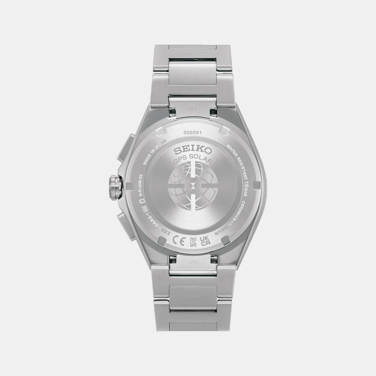 Astron Men Solar Silver Dial Chronograph Stainless Steel Watch SSH153J1