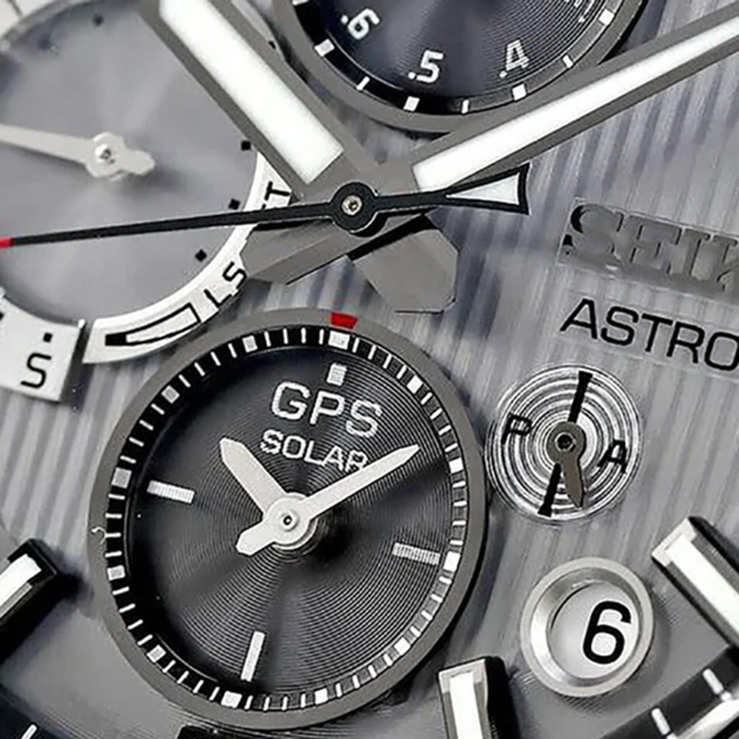 Astron Men Solar Silver Dial Chronograph Stainless Steel Watch SSH153J1