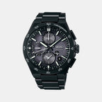 Astron Men Solar Black Dial Chronograph Stainless Steel Watch SSH155J1