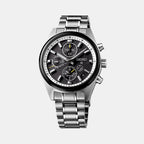 Speedtimer Men Solar Black Dial Chronograph Stainless Steel Watch SSH167J1