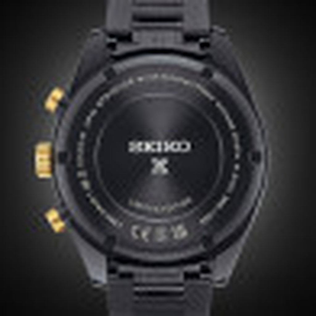 Speedtimer Men Solar Black Dial Chronograph Stainless Steel Watch SSH169J1