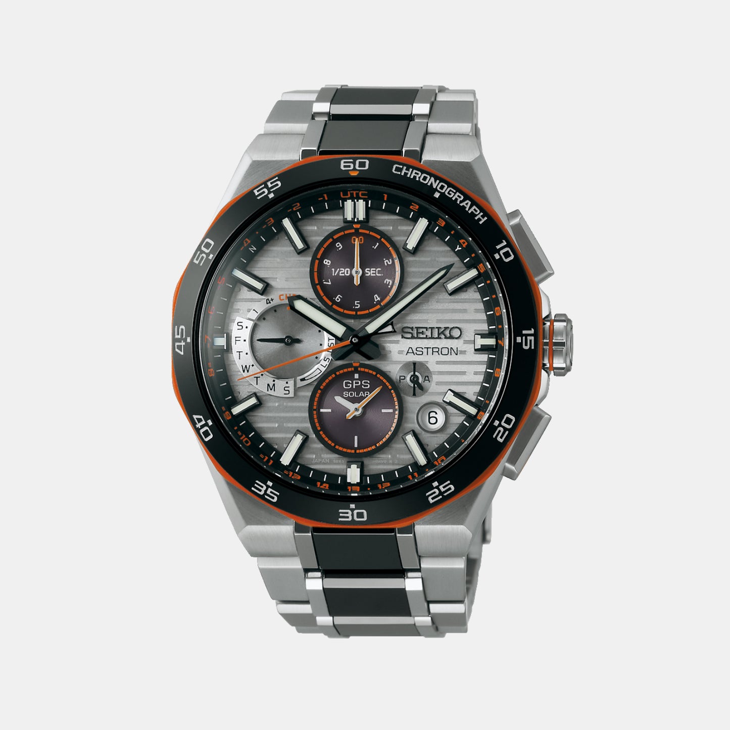 Astron Limited Edition Men GPS Solar Silver Dial Chronograph Stainless Steel Watch SSH183J1