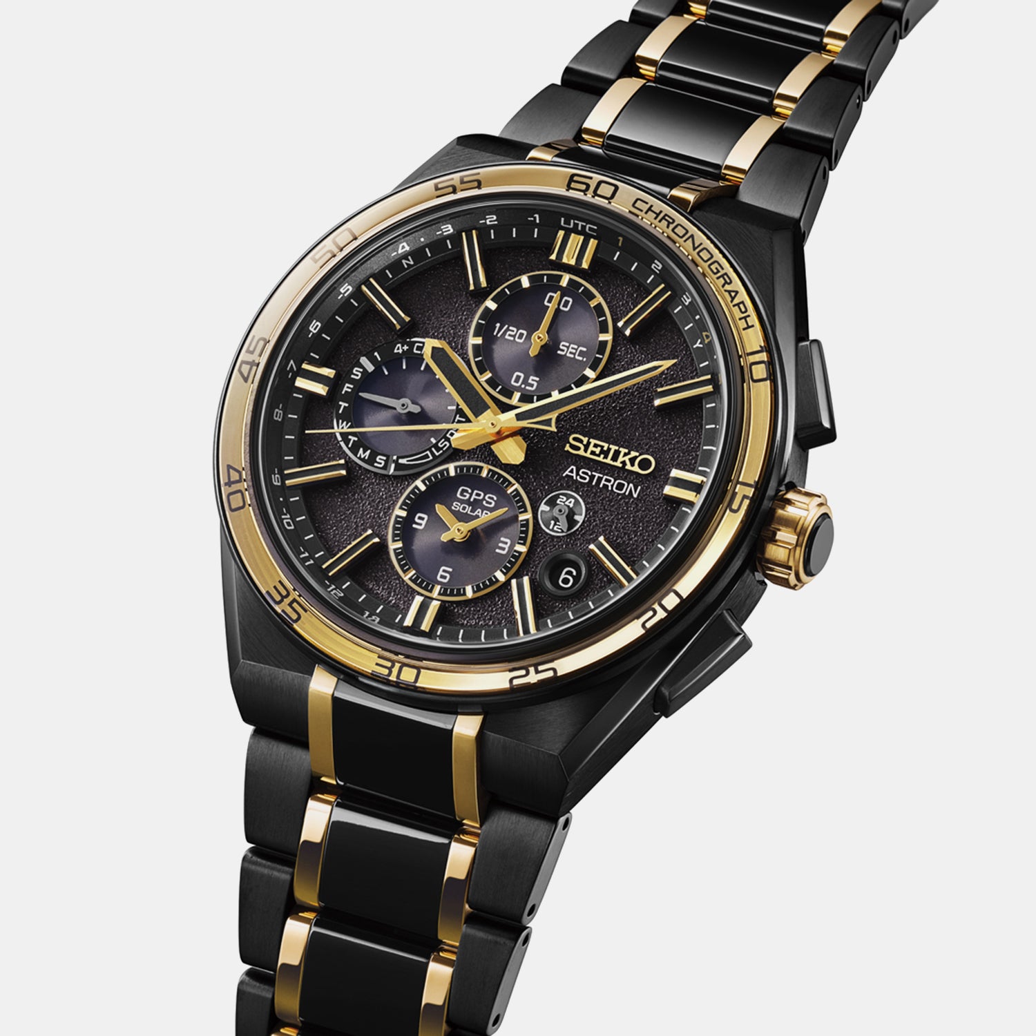 Astron 145th Anniversary Limited Edition ‘Solar Eclipse’ Men Black Dial Chronograph Titanium Watch SSH186J1