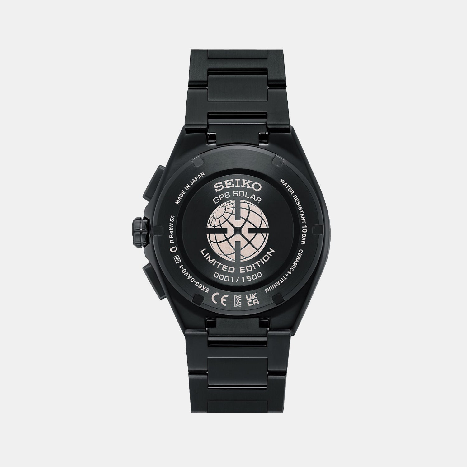 Astron GPS Solar ‘Spiral Galaxy’ Limited Edition Chronograph Men Blue Dial Stainless Steel Watch SSH187J1