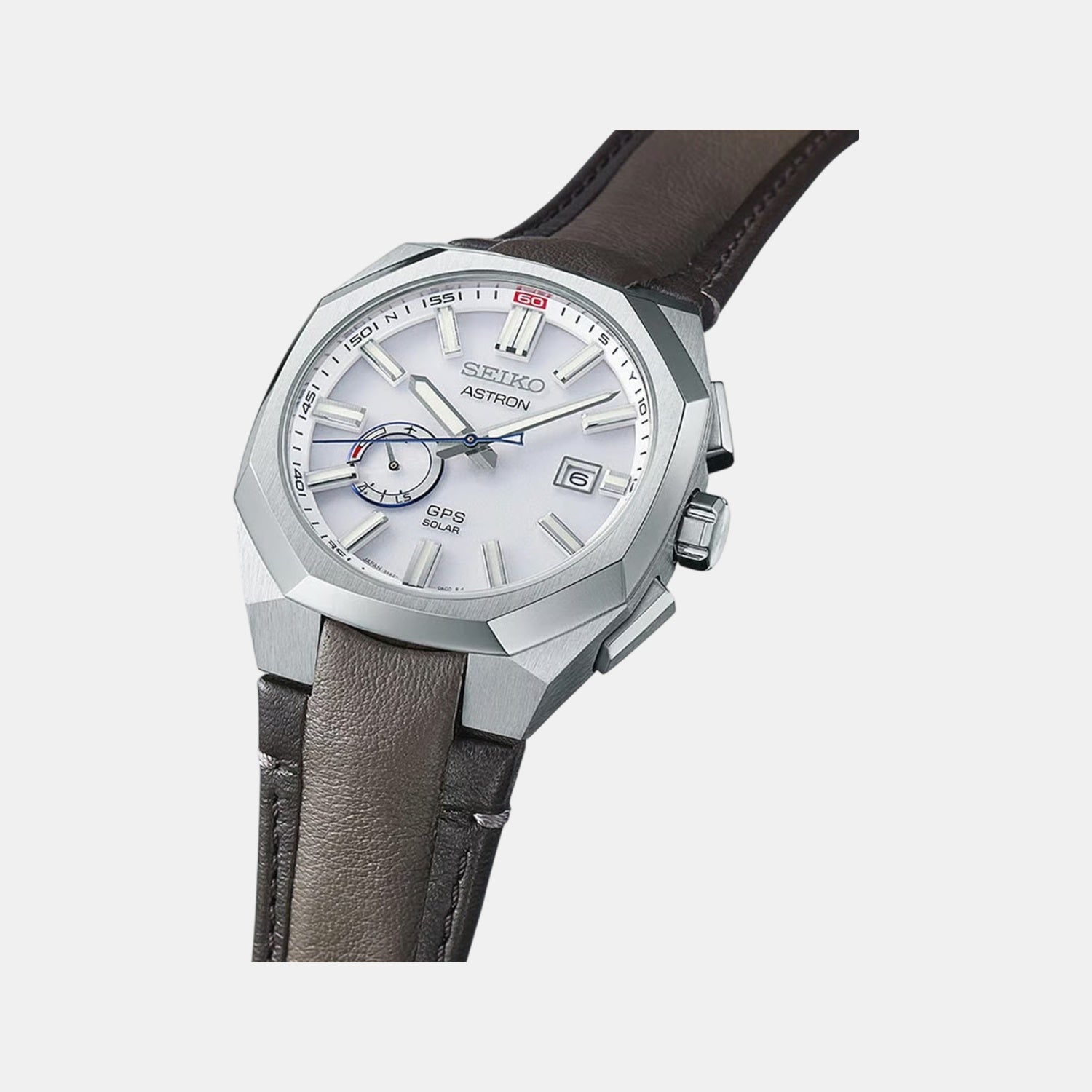 Astron Men Solar White Dial Analog Stainless Steel Watch SSJ019J1