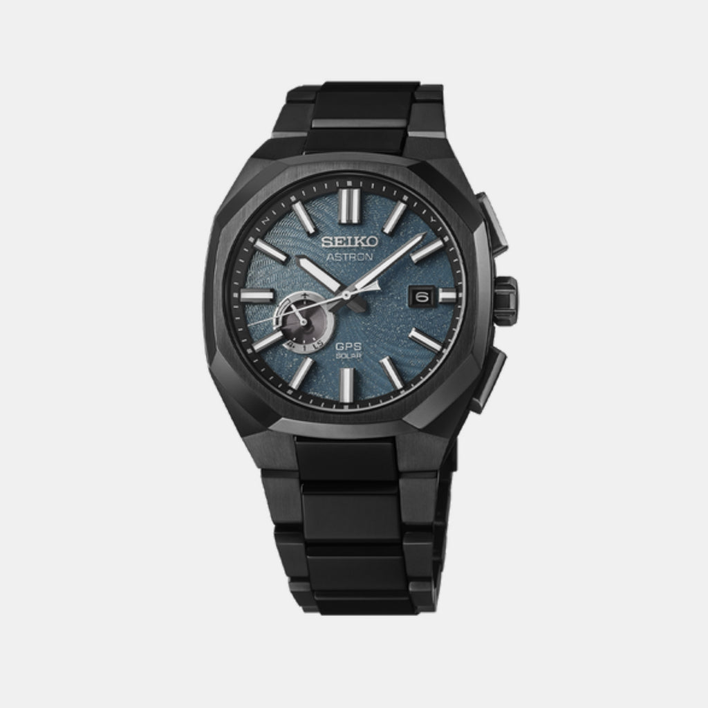 Astron GPS Solar Limited Edition Men Blue Dial Analog Stainless Steel Watch SSJ039J1