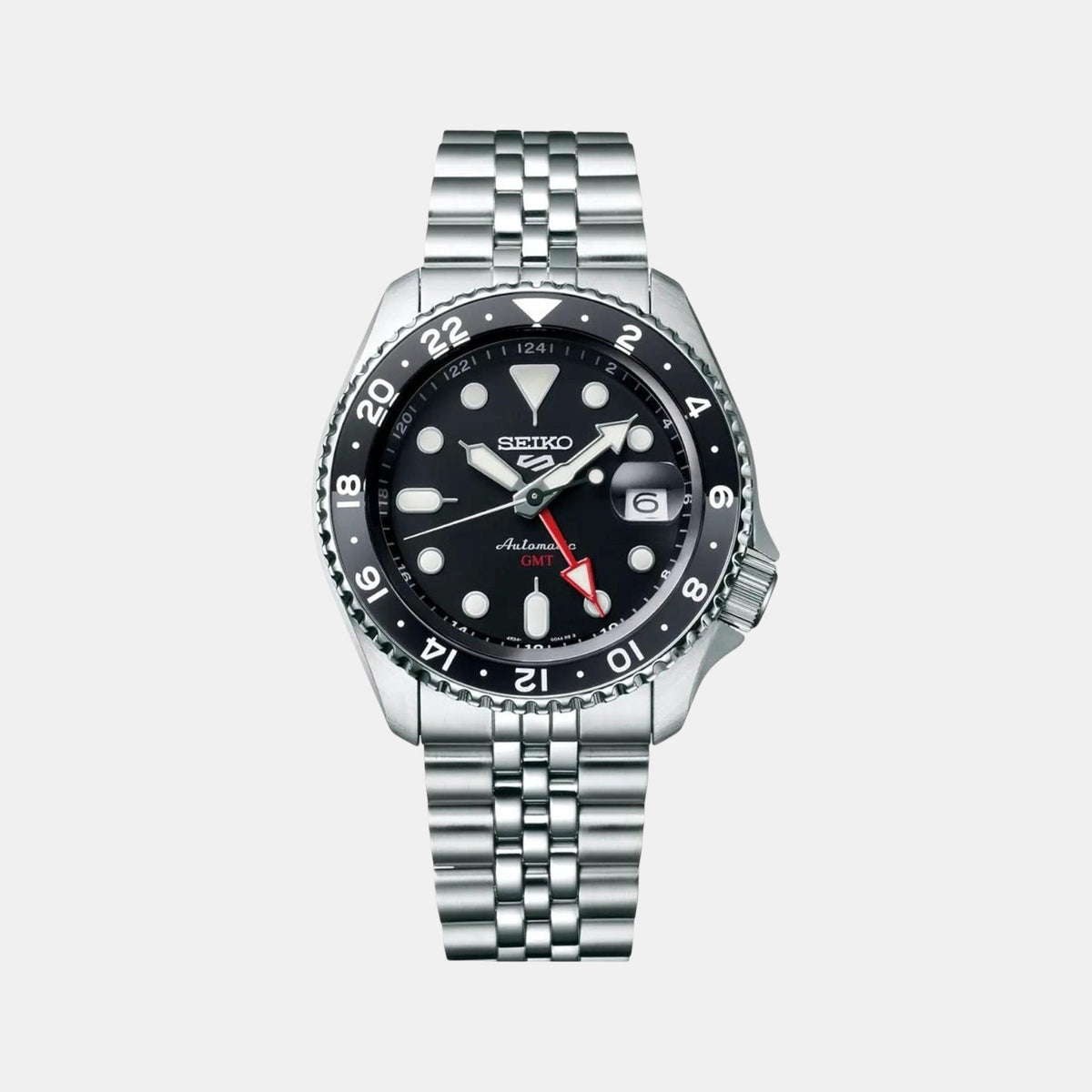 5 Sports Men Automatic Black Dial Analog Stainless Steel Watch SSK001K1