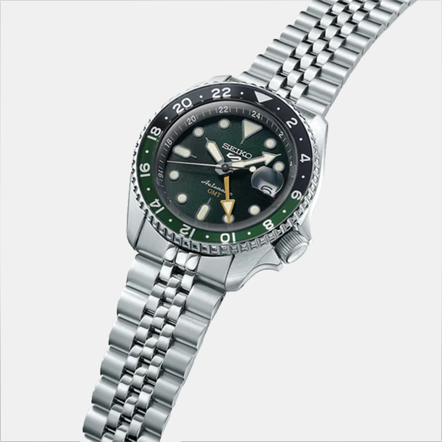 5 Sports Automatic Men Green Dial Analog Stainless Steel Watch SSK035K1