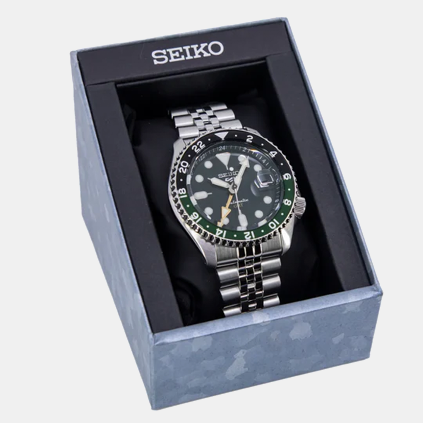 5 Sports Automatic Men Green Dial Analog Stainless Steel Watch SSK035K1