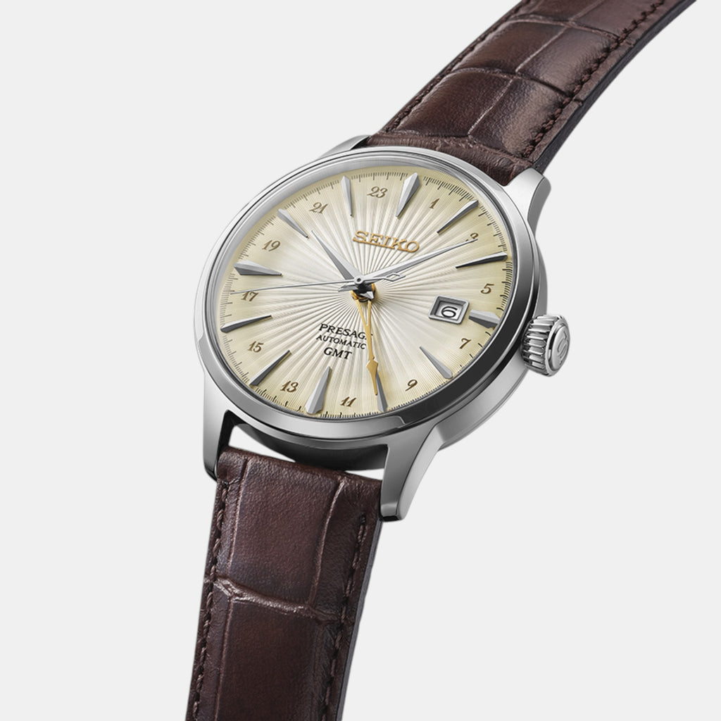Seiko Men Round Gold watch