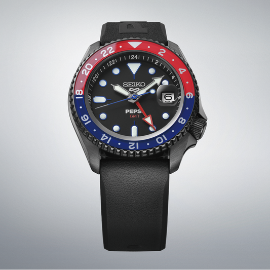 SKX Series 5 Sports x Pepsi Limited Edition Men Black Dial Analog Stainless Steel Watch SSK047K1