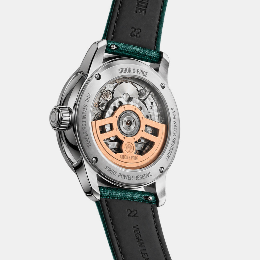 Stone Opus Men Automatic Green Dial Analog Leather Watch Stone Opus - Green