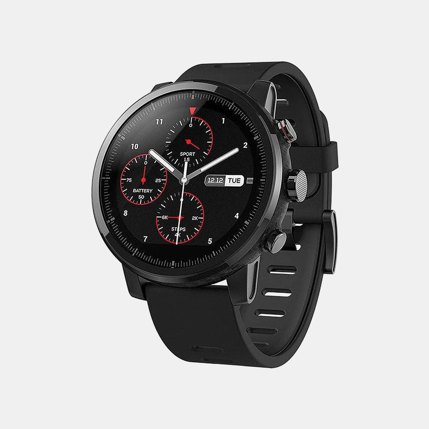 Stratos Men Quartz Black Dial Digital Silicone Watch Stratos Black