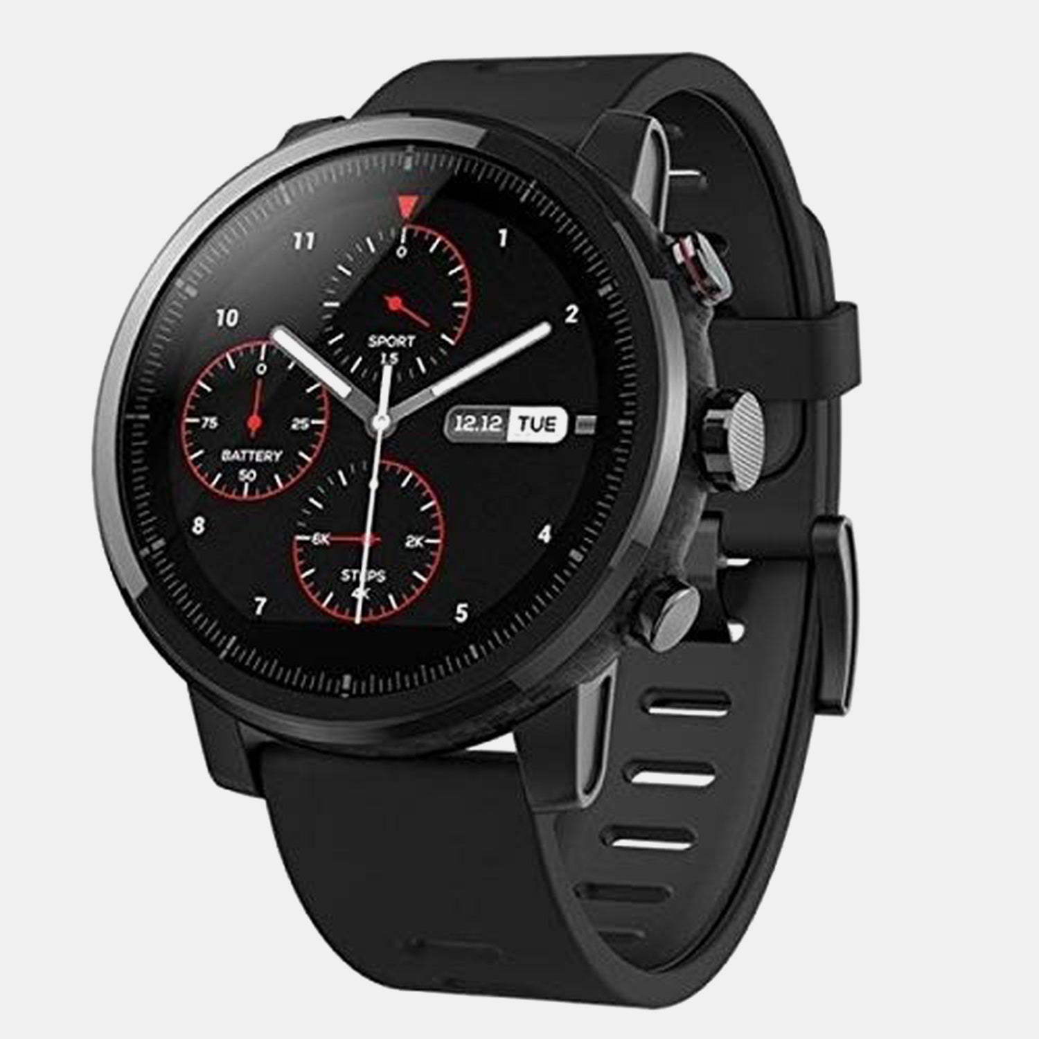 Stratos Men Quartz Black Dial Digital Silicone Watch Stratos Black