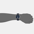 Men'S Collection Men Quartz Blue Dial Analog Leather Watch SUR287P1