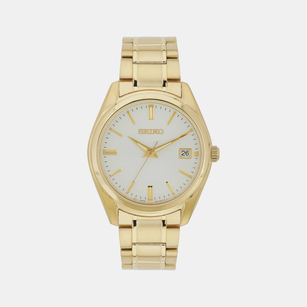 Dress Men Quartz White Dial Analog Stainless Steel Watch SUR314P1