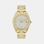 Dress Men Quartz White Dial Analog Stainless Steel Watch SUR314P1