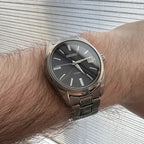 Men Quartz Black Dial Analog Titanium Watch SUR373P1