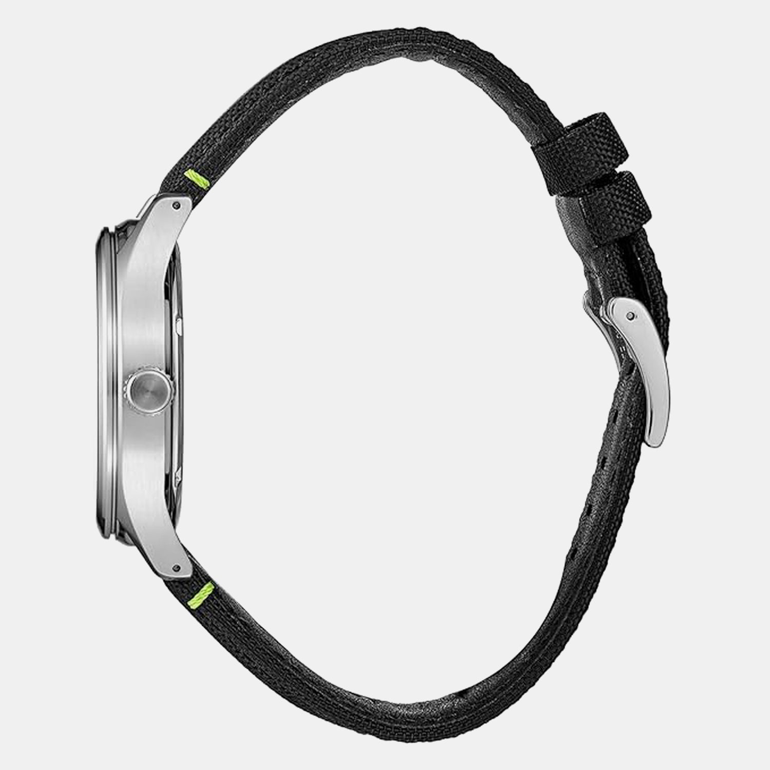 Dress Men Quartz Black Dial Analog Nylon Watch SUR517P1