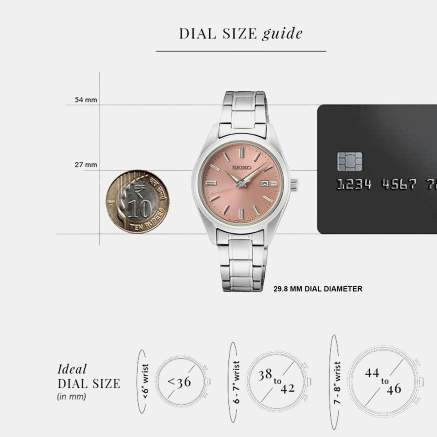 Dress Women Quartz Pink Dial Analog Stainless Steel Watch SUR529P1