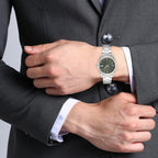 Dress Women Quartz Green Dial Analog Stainless Steel Watch SUR533P1