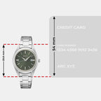 Dress Women Quartz Green Dial Analog Stainless Steel Watch SUR533P1