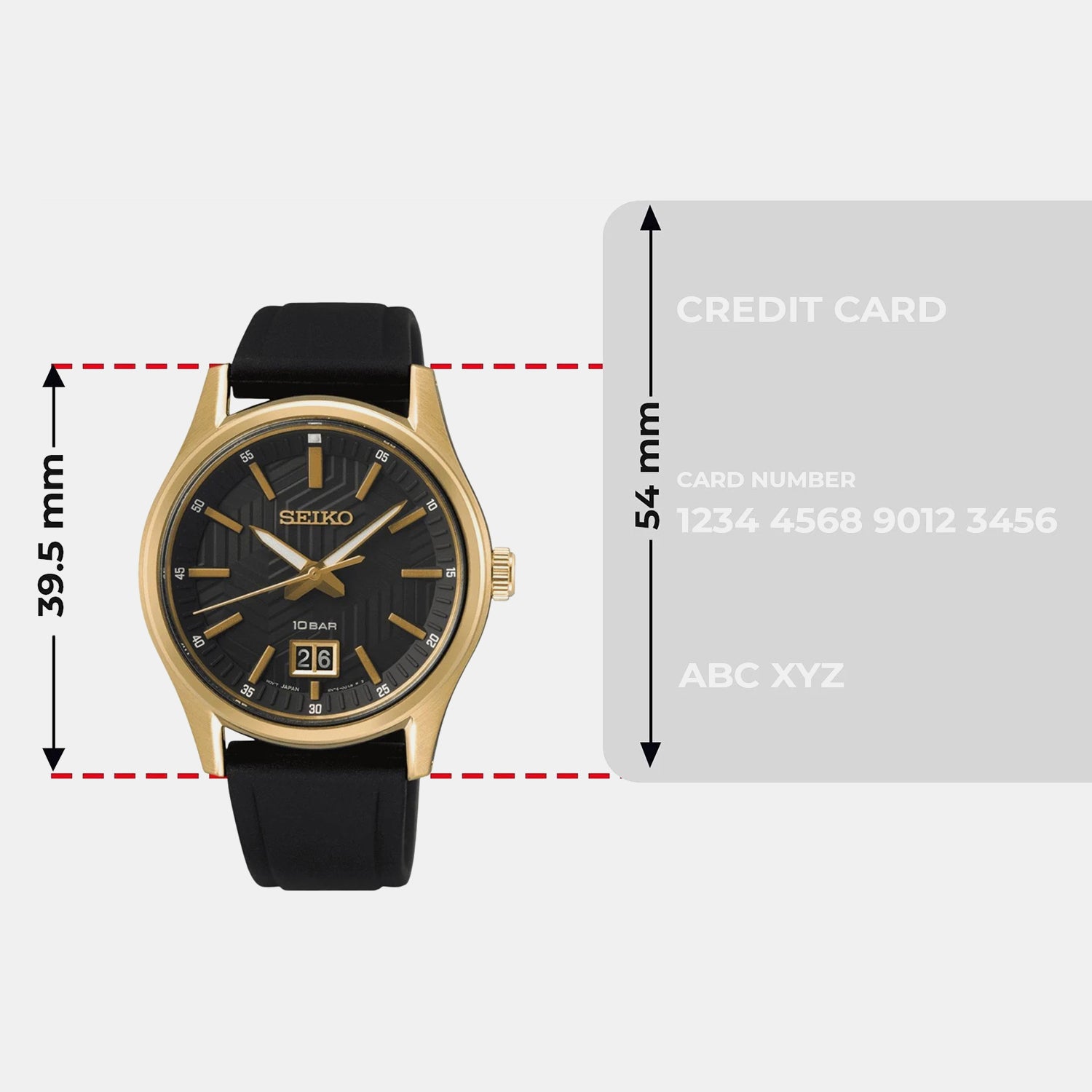Dress Men Quartz Black Dial Analog Rubber Watch SUR560P1