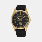 Dress Men Quartz Black Dial Analog Stainless Steel Watch SUR560P1
