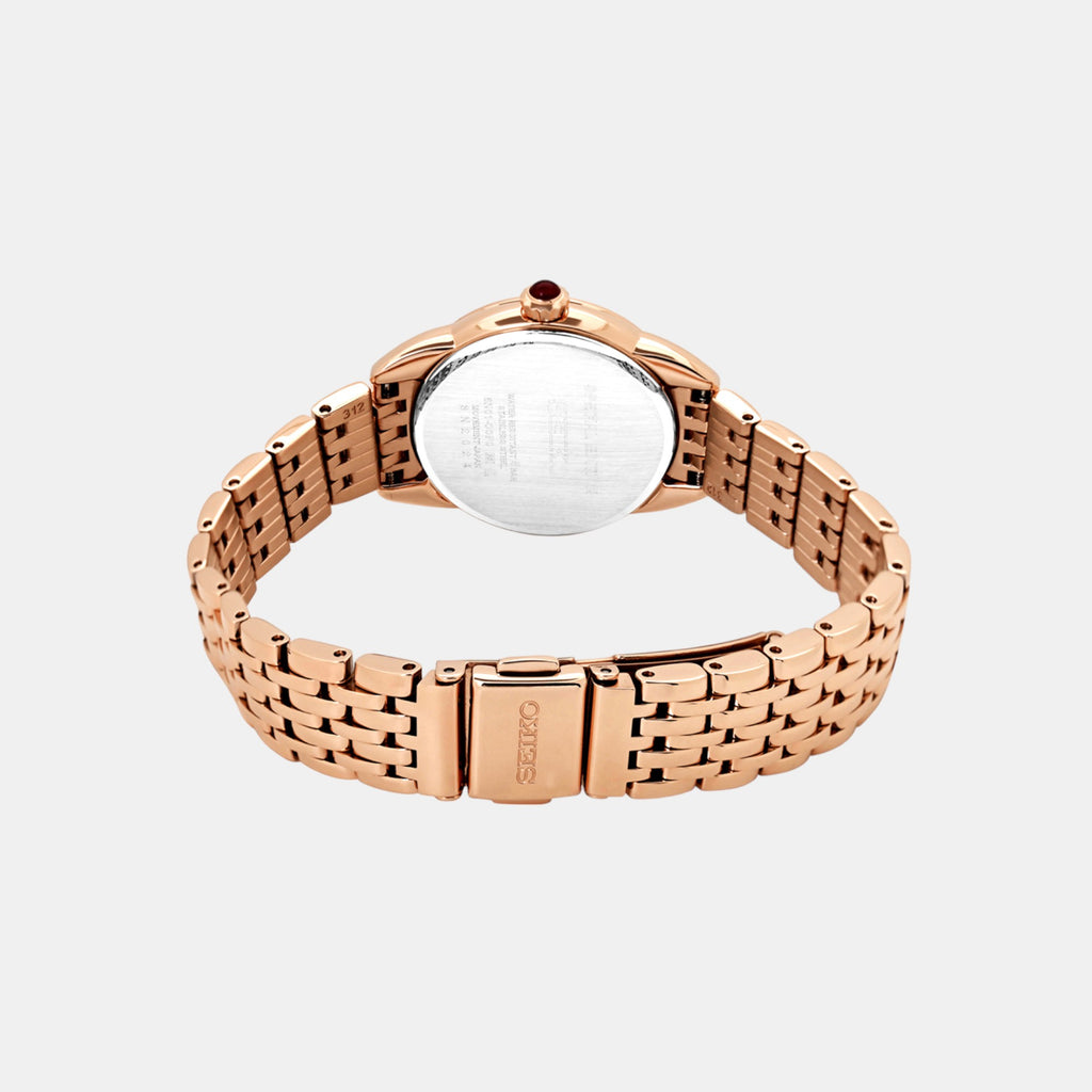 Seiko Women Round White Mother Of Pearl watch