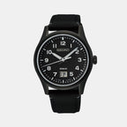 Dress Men Quartz Black Dial Analog Nylon Watch SUR571P1
