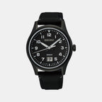 Dress Men Quartz Black Dial Analog Nylon Watch SUR571P1