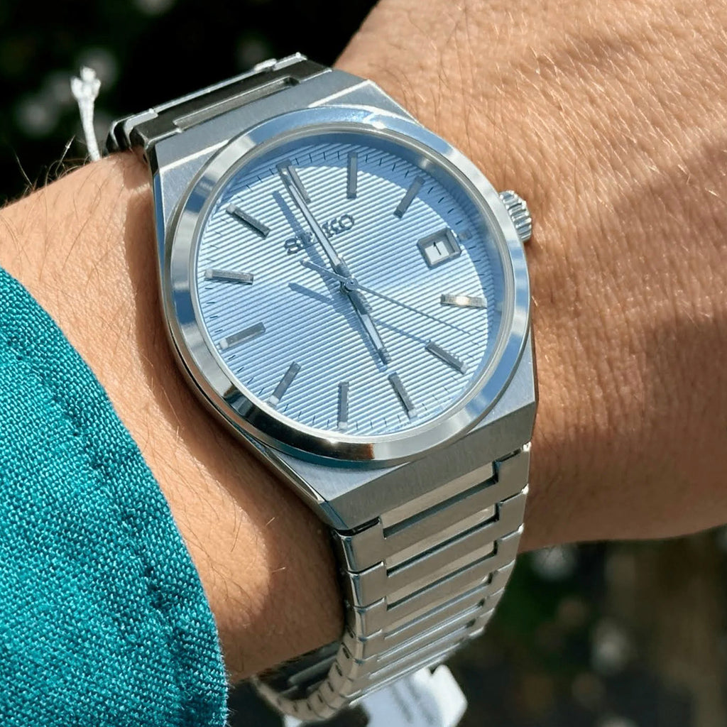 Dress Men Quartz Blue Dial Analog Stainless Steel Watch SUR599P1