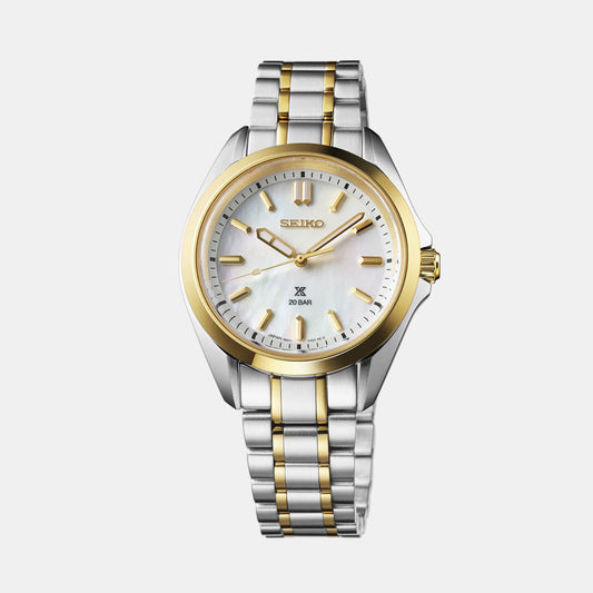 Prospex Women Quartz White Dial Analog Stainless Steel Watch SUR608J1