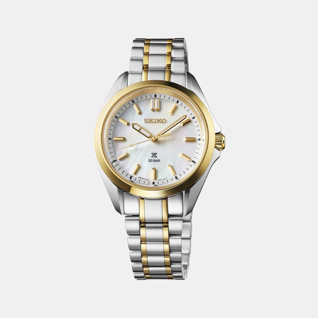 Prospex Women Quartz White Dial Analog Stainless Steel Watch SUR608J1