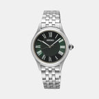 Classic Women Quartz Green Dial Analog Stainless Steel Watch SUR611P1
