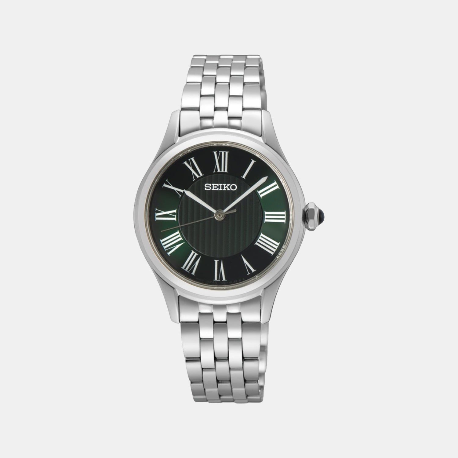 Classic Women Quartz Green Dial Analog Stainless Steel Watch SUR611P1