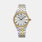 Classic Women Quartz White Dial Analog Stainless Steel Watch SUR612P1