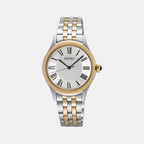 Classic Women Quartz White Dial Analog Stainless Steel Watch SUR612P1