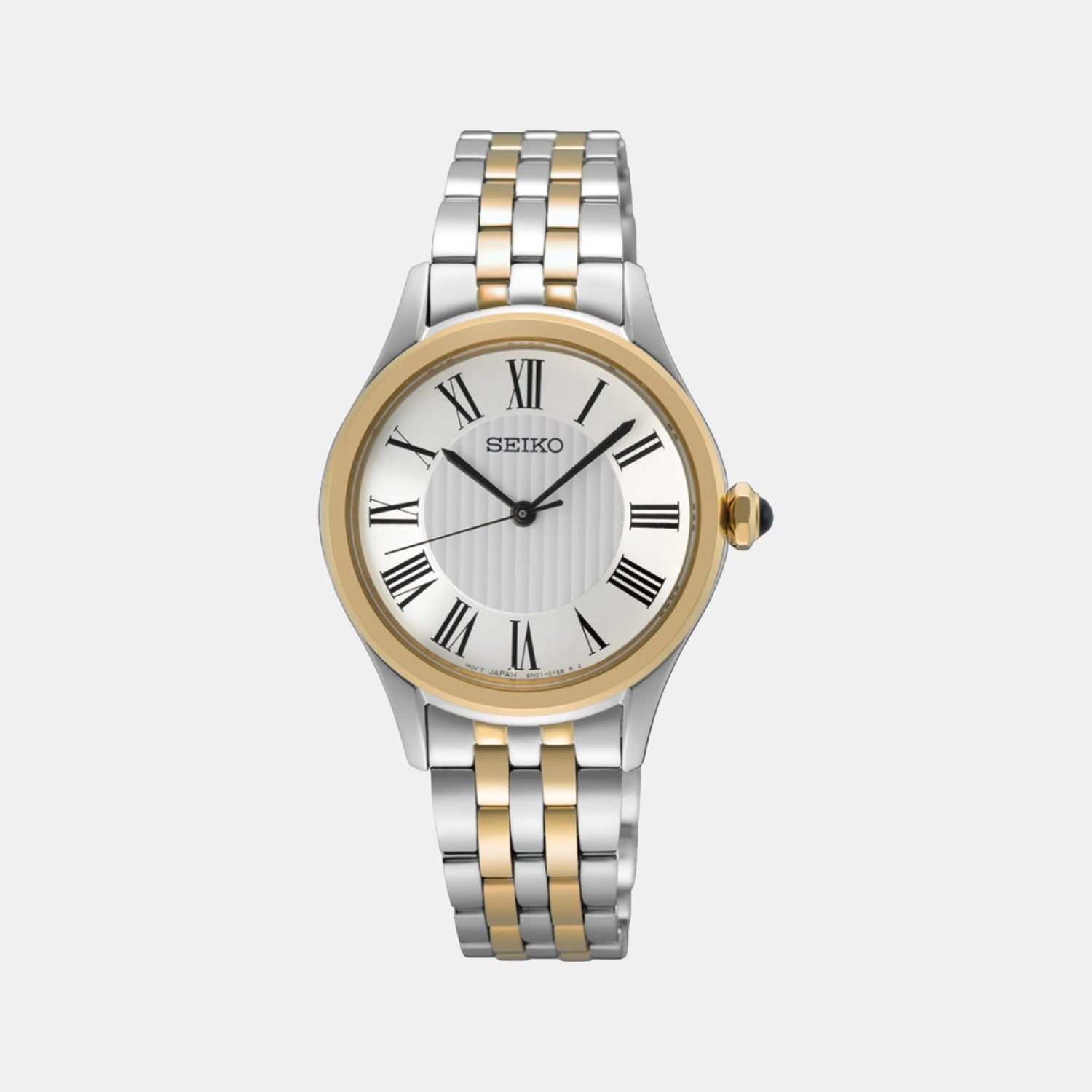 Classic Women Quartz White Dial Analog Stainless Steel Watch SUR612P1
