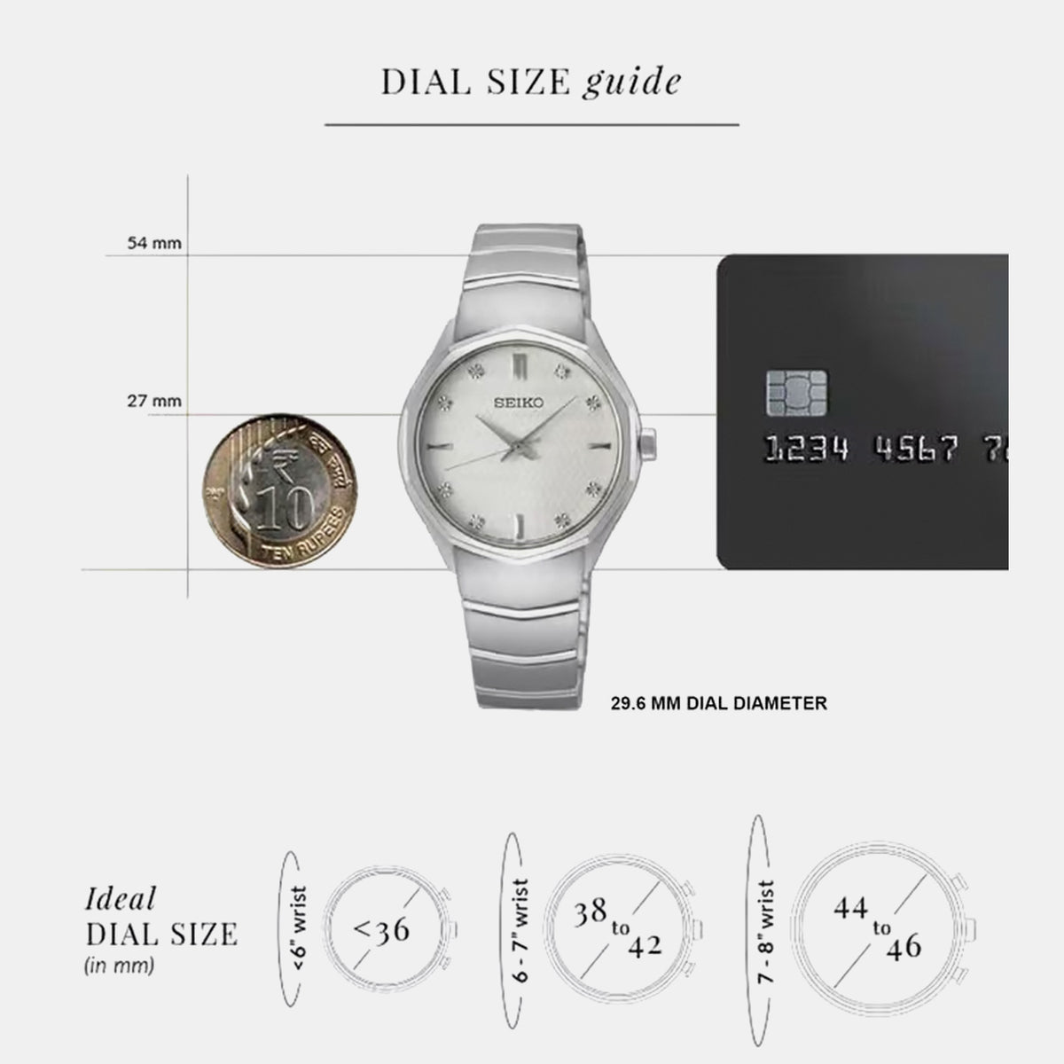 Classic Women Quartz White Dial Analog Stainless Steel Watch SUR615P1