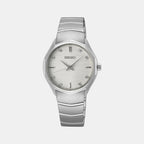Classic Women Quartz White Dial Analog Stainless Steel Watch SUR615P1