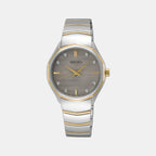 Classic Women Quartz Grey Dial Analog Stainless Steel Watch SUR616P1