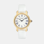 Dress Women Quartz White Dial Analog Leather Watch SUR626P2