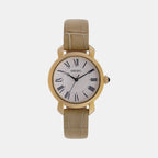 Dress Women Quartz White Dial Analog Leather Watch SUR626P3