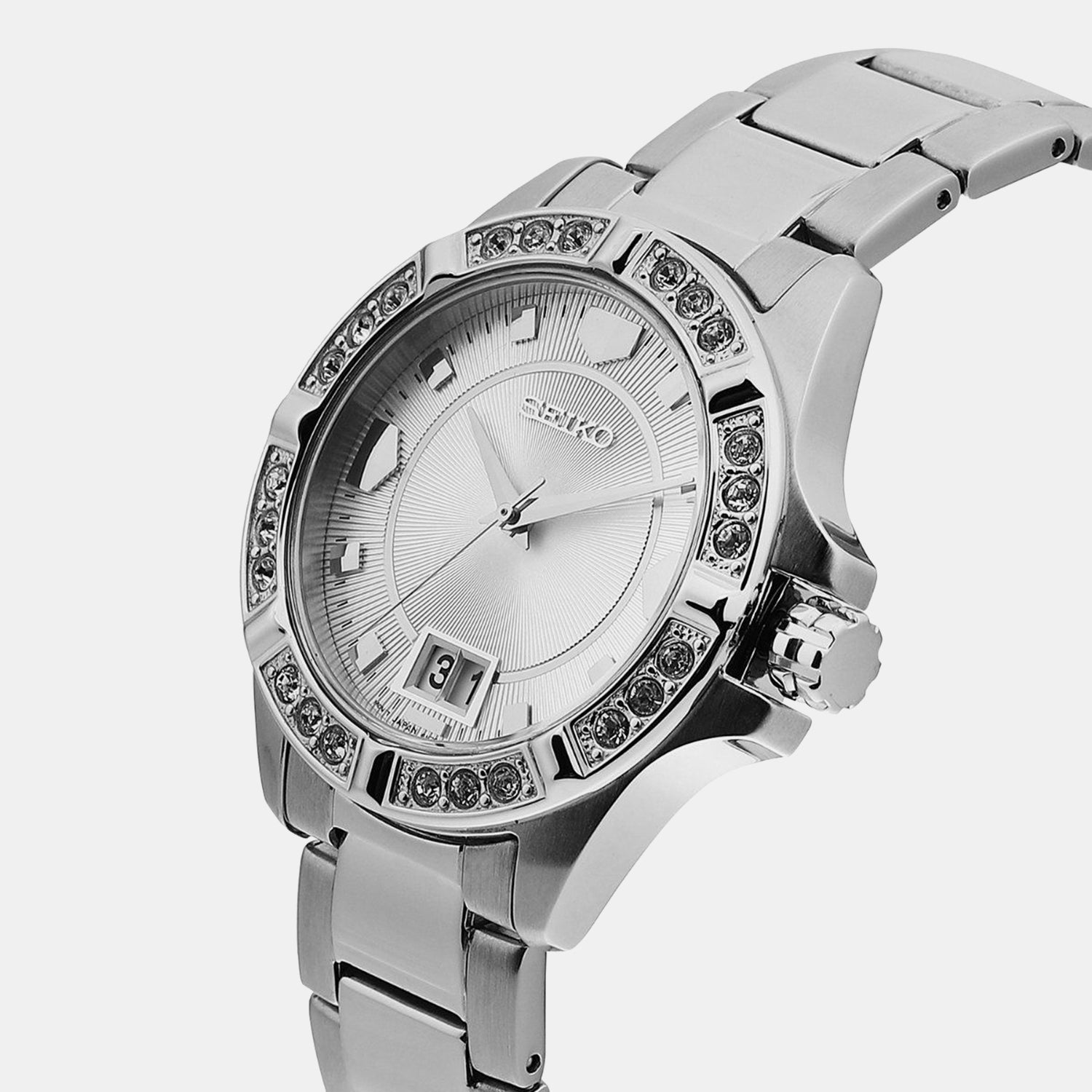 Lord Women Quartz White Dial Analog Stainless Steel Watch SUR809P1