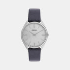 Seiko Ladies Women Quartz Silver Dial Analog Leather Watch SWR079P1