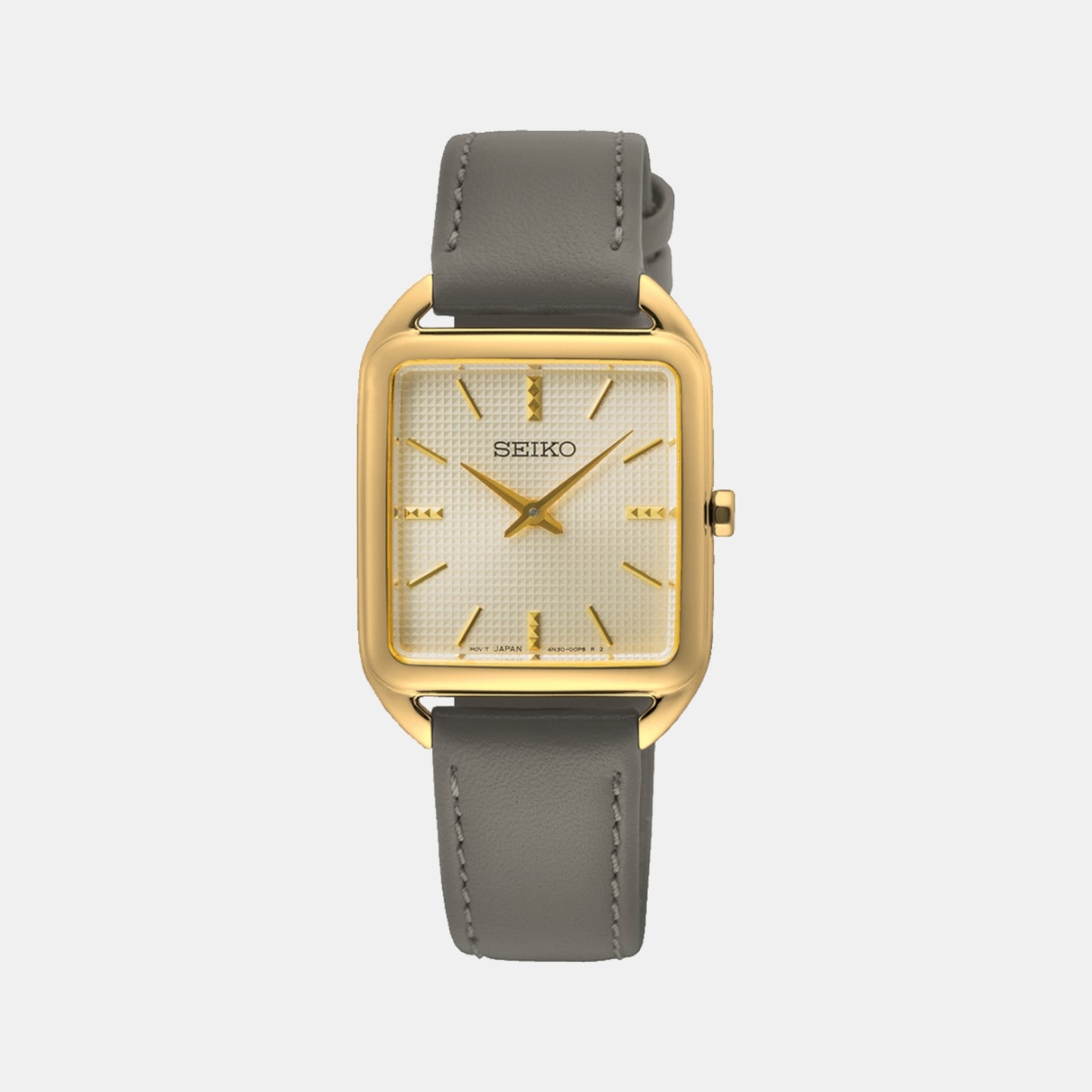 Dress Women Quartz Champagne Dial Analog Stainless Steel Watch SWR090P1