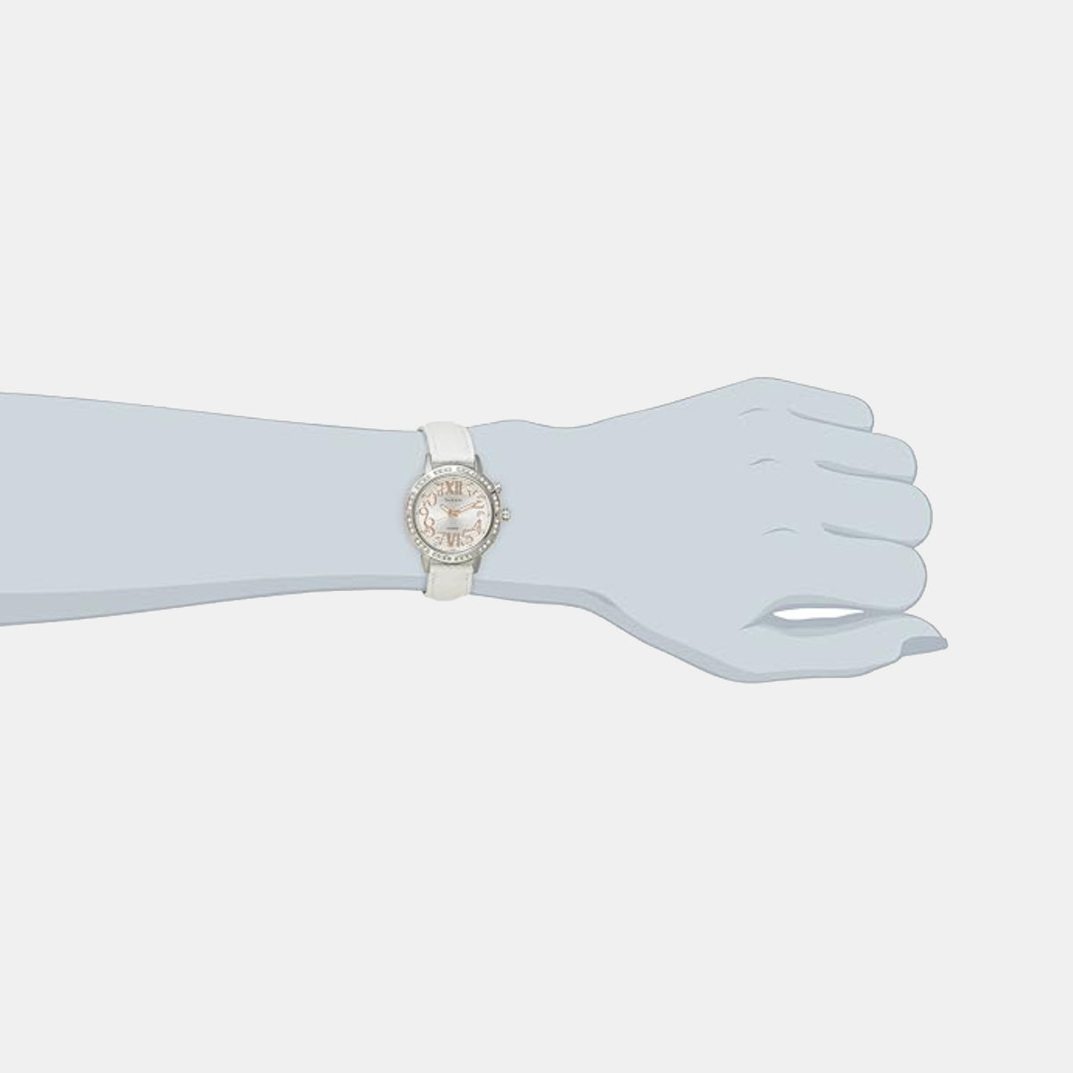 Sheen Women Quartz White Dial Analog Leather Watch SX082